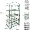 Två tre fyra Five Tier Garden Conservatory Cover Lätt att montera Clear PVC Scroll Zipper Design Greenhouse Plant 240415