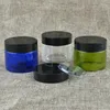 Bouteilles de rangement 50g 50 ml Jar en plastique Pet Pet vide Bleu vert