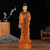 Decoratieve beeldjes Boeddha -standbeeld van Amitabha Tibetaans waterglas Standing Shakyamuni Huishoudelijke aanbiedingen Factory Batch