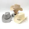 Berets UV Protection Sun Hat Summer Travel Breathable Jazz Outdoor Wide Brim Western Cowboy Men Women