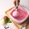Tools 1PC Stainless Steel Ice Cream Spoon Digger Silicone Handle Ice Cream Spoon Multi functional Creative Fruit Digger