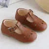Sapatos de couro para crianças para meninos sapatos de meninas crianças de fundo PU macio PU Sandals Hollo