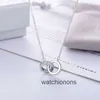 Fibbia circolare in cartter di canotta di lusso di alta qualità per donne con doppi anelli Instagram Simplicità Best Friend Design Versatile Light Collar Chain Nuovo stile