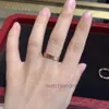 High-end Carteer Luxury Ring High Edition 18K Rose Gold Classic Ring Au750 Men and Womens Wedding V Love Signature