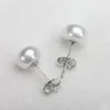 925 Sterling Silver Stud-oorbellen 8-9 mm zoetwaterparel oorbel voor vrouwen bruiloft verlovingsgeschenken Brincos moeder