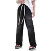 Herrenhose Männer Vintage gewaschene Baumwolle gebrochene Kante Lose lässiges Fitnessstudium Sport Streetwear Y2K Hosen für Mann Frauen Jogger Sweatpant