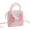 Unicorn Cartoon Plush Shoulder Bag For Children Crossbody Kindergarten Girls Portable Small Square Zero Wallet 240424