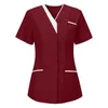 Nurse Uniform Scrubs tops Womens Short Short Pocket Olaster