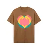 Men's T-shirt Love heart printing designer T-shirt men and women couples classic style loose casual short-sleeved tops