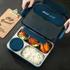 D uitgoed roestvrij staal 5-compartiment geïsoleerde lunchbox praktische herbruikbare lichtgewicht voor het opslaan van kinderenafname