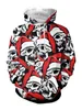 Christmas and Halloween Family Matching Outfits digital print hooded couples casual hoodie