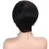 None Lace Wigs Short Human Hair Wig Pixie Cut Curly Brazilian Hair Wigs for Black Women Virgin Full Machine Made Cheap Glueless Wig