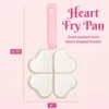 Pans Clean Ceramic Nonstick Cast Aluminum Heart Fry Pan Skillet 8-Inch Pink