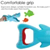 Baby Bath Toys 1 Set Funny Shark Grabber Bath Toy For Boys Girls Catch With 4 Fishes BathTub Interactive Bathing Puzzle Fishing Water Toy