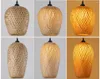 Chandeliers Handwork Bamboo Rattan Lamp Rustic Handicraft Hanging Handmade Pendant For Home Decor Living Light