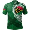 Polos maschile Stampa 3d hawaiane Vanuatu Polo Shirt Uomini Summer Polynesian Modella corta T-shirt