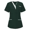 Nurse Uniform Scrubs tops Womens Short Short Pocket Olaster