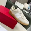 Skórzane buty ValentoNo Sneakers Trainer Vlogoo Nowy płaski dół oryginalny 2024 wszechstronny biały damski damski sporty para designerska desca e8g0