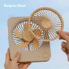 Ny bärbar skrivbordsfan Ultra-tunn kraftfull Silent Air Circulator Fan Mini USB Ventilator Fan för kontor hem sovrum sovsal