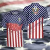 Herren Polo Shirt USA Karte und Flagge Druck lässig Kurzarm Polo Shirts Independence Day Geschenk