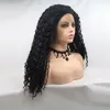 African black lace long hair hood European and American white people with long curly hair daily gray small curls chemical fiber high-temperature silk wig headgear