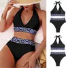 Sweetwwear Women High Taist Sexy Bikini Set Set Imprimé Two Piece Femme rembourrée Push Up Swim Wear Suise de baignade