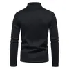Mens Hoodies Sweatshirts Fashion Slim Fit Basic Turtleneck Knitted Sweater Half Zip Open High Collar Plover Male Autumn Winter Tops Dr Dhngr