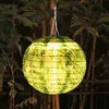 Decorazioni da giardino da 12 pollici lanterna solare cinese cinese appeso lampada a led in nylon a led da nylon per decorazione da festa da giardino all'aperto