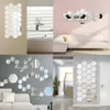 Hexagon 3D Miroir mural autocollant plusieurs tailles bricolage TV fond de salon autocollants muraux décor mural salle de bain salle de bain décoration 240424