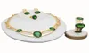 rose gold green stone jewelry sets Women Bridal Jewelry Sets Luxury necklace set in jewelry sets stud drop earrings jewellery1937454