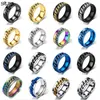 Bandringe Cool Titanium Stahl rotierende Kettenglieder für Paare hochwertige multifunktionale Flaschenöffner rotierende Ringschmuck Punk Geschenk Q240427