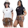 Luxury Due pezzi Designer Traccettatura da donna Abbigliamento casual Shorts Shorts Caseve Street Street Woman Tasco Thirt Thirts