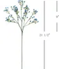 Dekorative Blumen 12pcs 50 cm Langes Baby Atem künstlicher Gypsophila Echtes Touch für Hochzeitsfeier Hausgarten Brautdusche Dekoration
