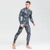 Herren thermische Unterwäsche 2 -teilige Trainingsanzug Männer Kompression MMA Langarm T -Shirt Rashgard Kit Camouflage Sweatshirt Leggings Fitness