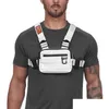 Sacs extérieurs Mini Chest Men Tactical Vest Reflective Safety Cycling Randonnée Backpack MTI-Function Travel Pocket Phone Tone Pack167y Dr Dhe5y