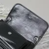 12A Upgrade Spiegelqualität Designerin Niki Flaps Bags 28 cm Cowide Lederkette Tasche Frauen echte Lederhandtaschen Reisen schwarze Geldbörse Crossbody Schultergurtbeutel