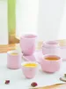 Cups Saucer Celadon Pink Tea Single Keramic Home Office Set Master Tassen.