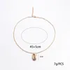 Joya de gargantilla Boho Simple Gold Silver Color Collar Collar Collares colgantes para mujeres Vintage Collier