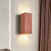 Lampe murale Wabi-Sabi Square nordique Ciment Foyer Restaurant Retro Light Corridor Sconce Designer Home Decoration