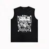 Europeiska och amerikanska modemärke Purple Brand New BPUR059 Scream Sketch Printed Vest Vest R84W80 Högkvalitativ Casual Fashion Vest