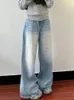Houzhou y2k vintage workowate dżinsy Kobieta Koreańskie mody dżinsowe spodnie harajuku streetwear kpop swobodne spodnie japońskie wiosna 240425