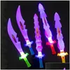 Led Swords/Guns Led Swords/Guns 8 PCS Luminous Swords Toys Kids Light Up flitsende toverstokken Party Plaything Prop Cosplay Boy Toy Ou Dhozn