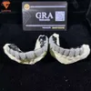Churrasqueiras de jóias da moda dentes de prata de hip hop moissanite grades removíveis de cristal de ouro personalizado aparelho para homens