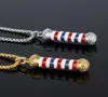 Подвесные ожерелья парикмахерская 3D -полюсная мода с длинной цепной ожерелье для парикмахера Souvenir Souvenir Charm Jewellery6773662