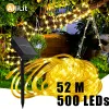 Decorazioni 500SED a LED a led esterna a tubo solare corda fata spiegazione impermeabile decorazione natalizia lampada per cortile da giardino balcone