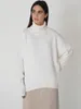 Swetry kobiet liooil dzianin turtleeck sweter kobiety pulloczyki długie rękawy bluzki Kobieta Jumper Autumn Winter Streetwear workowate