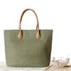 Paglie di paglia paga di grande capacità femminile Spendista casual borse in stile estate tote spiaggia intrecciato da donna la borsa a traversa