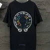 Highgrade Luxus Chrommsss Designer Kleidung Richtige Hochversion Krocket Neue Sommer Bunt gestickt gedruckte Kurzärmel -T -Shirt mit 1: 1 -Markenlogo -d -D.