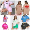 Mädchen weiße Hemden Sets Frauen T -Shirt Designer T -Shirt Sommertops losen solide Farbe Sweatshirt T -Shirt Luxus Casual Clothet Tide Sprühte Tops Frauen Fox Tracksuit Anzug als