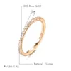 Band Rings Kinel New Arrivals 585 Rose Gold Single Row Micro Wax Set Natural Zircon Ring for Womens Wedding Party Fashionable and Exquisite Jewelry Q240427